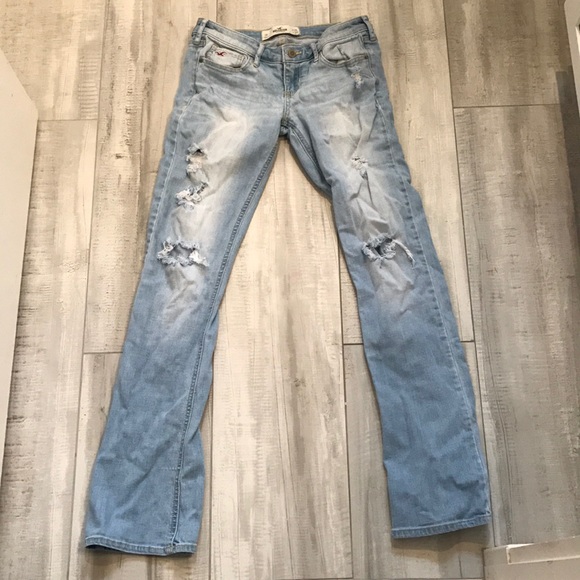 Hollister Pants - Hollister destroyed light jeans size 3R w26 L33